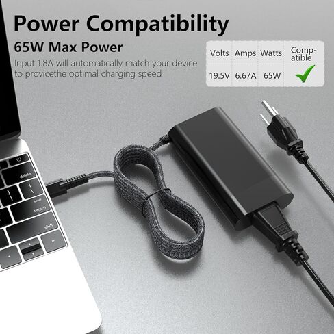 الأصلي استبدال سليم HP 65 واط USB C شاحن ل HP Spectre X360 ، Elitebook x360 نوع C مصدر إمداد الطاقة للكمبيوتر المحمول in Kuwait
