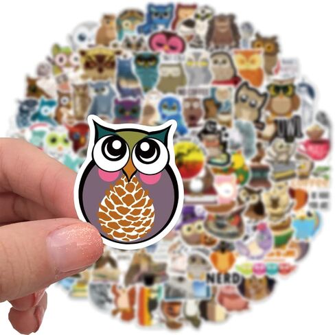 Konan Owl Stickers Vinyl Waterproof Stickers for Adults Teens Girls Boys Toddlers Kids for Journaling Water Bottle Hydroflask Laptop Decor 100PCS in Saudi Arabia