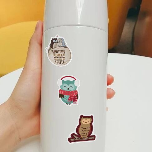 Konan Owl Stickers Vinyl Waterproof Stickers for Adults Teens Girls Boys Toddlers Kids for Journaling Water Bottle Hydroflask Laptop Decor 100PCS in Saudi Arabia
