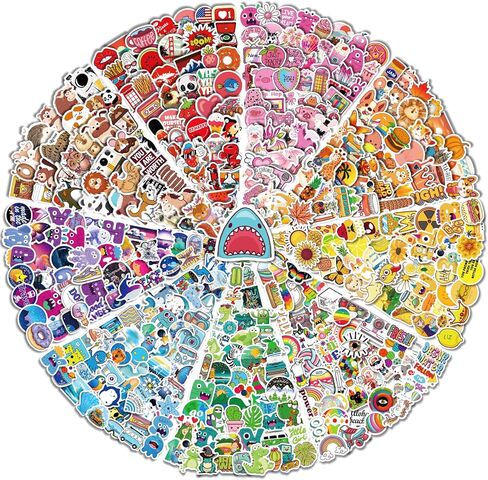 600pcs Cute Stickers for Kids Adults Teens, Aesthetic Stickers for Laptop Water Bottles, Mini Stickers for Phone Case, Random Stickers Pack for Computer Scrapbook Journling, Waterproof Vinyl Decals(Small Size Stickers) in Kuwait