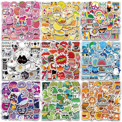 600pcs Cute Stickers for Kids Adults Teens, Aesthetic Stickers for Laptop Water Bottles, Mini Stickers for Phone Case, Random Stickers Pack for Computer Scrapbook Journling, Waterproof Vinyl Decals(Small Size Stickers) in Kuwait