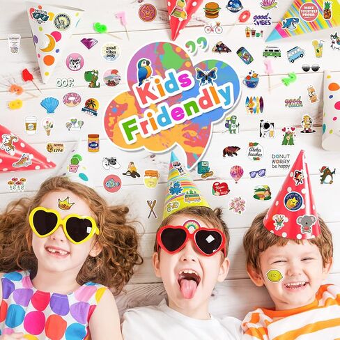 600pcs Cute Stickers for Kids Adults Teens, Aesthetic Stickers for Laptop Water Bottles, Mini Stickers for Phone Case, Random Stickers Pack for Computer Scrapbook Journling, Waterproof Vinyl Decals(Small Size Stickers) in Kuwait