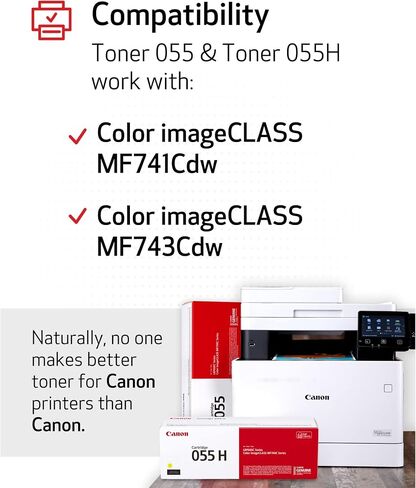 كانون خرطوشة حبر اصلية 055 اسود (3016C001) عبوة واحدة من طابعات الليزر الملونة MF741Cdw وMF743Cdw وMF745Cdw وMF746Cdw وLBP664Cdw in Saudi Arabia