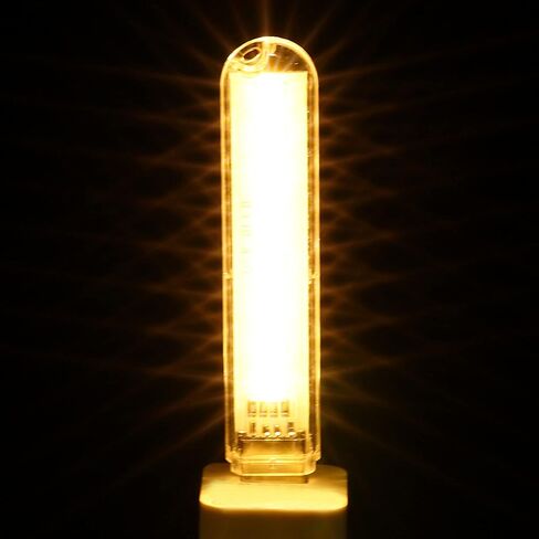 مصباح LED صغير بمنفذ USB 3000-3200 كلفن من باتيكيل، 8 عبوات 1.7 واط مصباح LED ليلي محمول رفيع للتخييم واللابتوب والكيبورد بضوء ابيض دافئ in Saudi Arabia