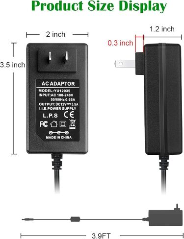 LeTaoXing 12V 3.5A محول التيار الكهربائي AC 100V-240V محول DC 12V 2.5A 3A 3.5A (كحد أقصى) شاحن حائط 12V/3.5A لأجهزة التوجيه Netgear Nighthawk R6700 R6900 R7500 C6900 C7000 in Kuwait