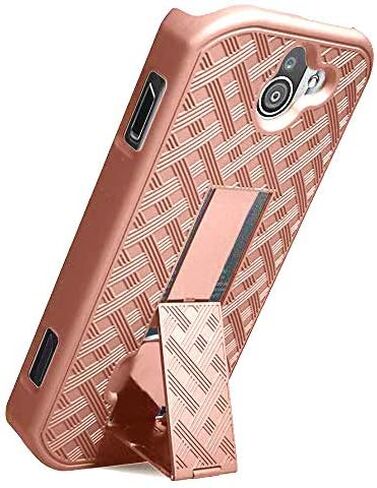 جراب Nakedcellphone مع مشبك متوافق مع هاتف Kyocera Duraforce Pro 2، [مداس أسود] غطاء مسند مضلع نحيف مع [دوار/سقاطة] مجموعة حافظة للحزام على الورك لـ E6910/E6920 in Kuwait
