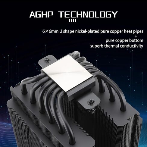 Thermalright PA120 Black CPU Air Cooler Dual Towers AGHP Technology 6 heatpipes,with TL-C12B PWM Fan Air Cooling for Intel 1151/1155/1200/2011/1700,AMD:AM4/AM5, 157mm Height PC Cooling in Saudi Arabia