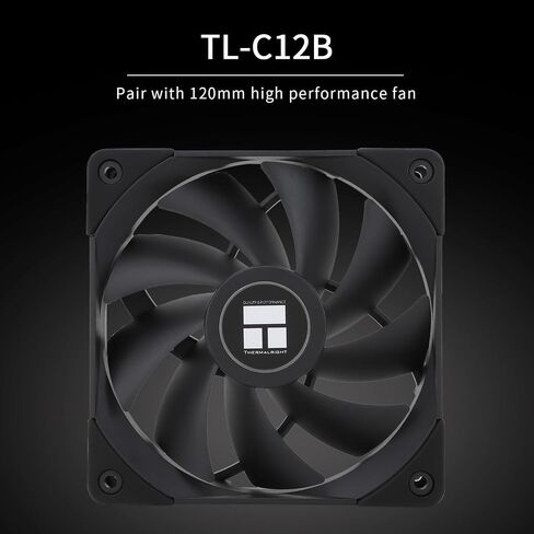 Thermalright PA120 Black CPU Air Cooler Dual Towers AGHP Technology 6 heatpipes,with TL-C12B PWM Fan Air Cooling for Intel 1151/1155/1200/2011/1700,AMD:AM4/AM5, 157mm Height PC Cooling in Saudi Arabia