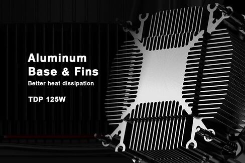 اي دي - كولنج مبرد وحدة المعالجة المركزية DK-07i لـ LGA1700، مبرد هواء منخفض الارتفاع 60 ملم مع زعانف من الالومنيوم، اضاءة RGB قوس قزح، مروحة بي دبليو ام 120 ملم، مركب حراري، تي دي بي 125 واط in Kuwait