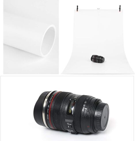 Meking Black PVC Photography Backdrop Matte & Reflective PVC Background 24x51inches (60x130cm) Dual Side Vinyl Photo Backdrop for Product Video Photography Studio in Kuwait