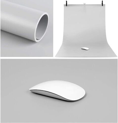 Meking Black PVC Photography Backdrop Matte & Reflective PVC Background 24x51inches (60x130cm) Dual Side Vinyl Photo Backdrop for Product Video Photography Studio in Kuwait