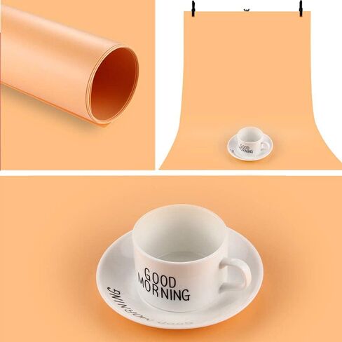 Meking Black PVC Photography Backdrop Matte & Reflective PVC Background 24x51inches (60x130cm) Dual Side Vinyl Photo Backdrop for Product Video Photography Studio in Kuwait