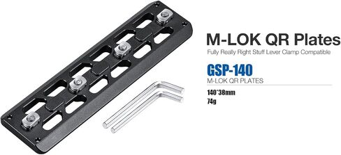 Leofoto Hunting Firearm 80mm QR Rifle Support Plate, Arca-Type Compatible, CNC Machined, Stainless Steel Safety-Stops, Lightweight Design (GSP-80) in Kuwait