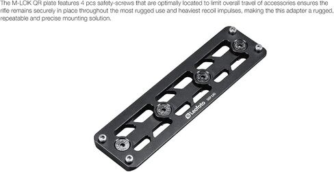 Leofoto Hunting Firearm 80mm QR Rifle Support Plate, Arca-Type Compatible, CNC Machined, Stainless Steel Safety-Stops, Lightweight Design (GSP-80) in Kuwait