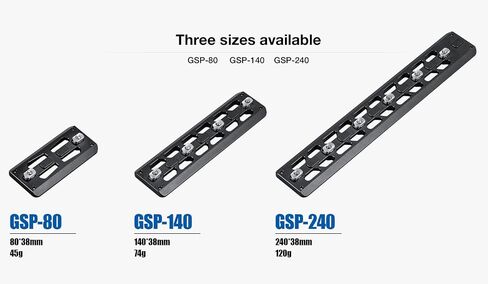 LEOFOTO GSP M-LOK Arca Rail, Rifle Mount Adapter, M-LOK Slot Interface, Arca Compatible (GSP-80) in Saudi Arabia