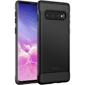 JETech Slim Fit Case for Samsung Galaxy S10, Thin Phone Cover with Shock-Absorption and Carbon Fiber Design (Blue)