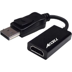 Accell DP to HDMI Adapter - DisplayPort to HDMI Active Adapter - AMD Eyefinity Certified, 4K UHD @ 30Hz, 1920X1080 @ 120Hz - Polybag, Model:B086B-003B-2 in Kuwait