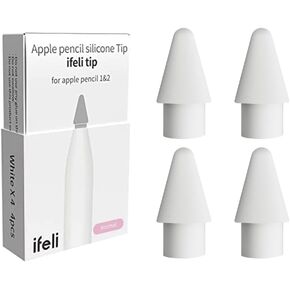 ifeli All-in-One Silicone Tip Replacement for Apple Pencil Silicone Pen Nibs for iPad Pencil (Low-Friction Black, 2pcs) in Saudi Arabia