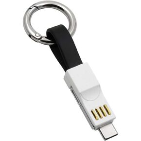 SAMEIRO Multi Charging Cable Portable Keychain Charger Cables Short Small Charging Cord Type C Micro USB 8P 3 in 1 Fast Data Cable Compatible iOS Android All Smart Phones and Smart Device (RED) in Saudi Arabia