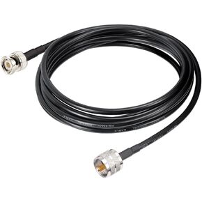 Eightwood UHF PL259 ذكر إلى BNC كابل ذكر RG58 محوري 3 أقدام لراديو CB، وهام وراديو الهواة، ومقياس SWR in Kuwait