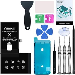 مجموعات استبدال البطارية عالية السعة من Viimon متوافقة مع iPhone 11 6.1 بوصة (2023 ترقية جديدة) مع لاصق ودليل التثبيت ومجموعات أدوات الإصلاح