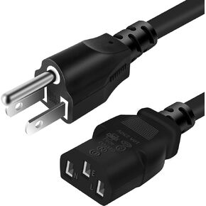 2 الشق التيار المتناوب سلك الطاقة التوصيل للتلفزيون PS4 PS5 مكبر الصوت مراقب Xbox جدار سلك الطاقة استبدال كابل إمداد الطاقة الأسود (10 قدم) in Kuwait