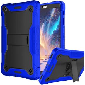 Fingic Samsung Galaxy Tab A 10.1 Case 2019,Heavy Duty High-Impact Shockproof Hard PC Soft Silicone Rugged Bumper Kickstand Protective Case for Samsung Galaxy Tab A 10.1"Tablet SM-T510/T515,Black+Blue in Kuwait