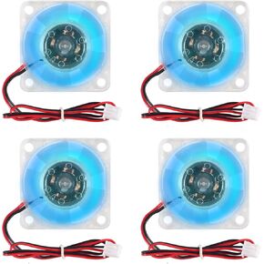 4Pcs 3010 Fan 30mm 30x30x10mm RGB Fan Color Led DC 12V 3010 DC Cooler Hydraulic Bearing Brushless Cooling 30x10mm 2PIN