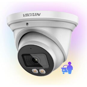 كاميرا برجية 4K 8MP IP POE للأماكن الخارجية، رؤية ليلية ذكية ذات لون فاتح مزدوج، اكتشاف الإنسان/المركبة، سلك التعثر/التسلل، الردع النشط، ميكروفون مدمج، SD (256 جيجابايت)، مراقبة مجال الرؤية 132 درجة in Kuwait