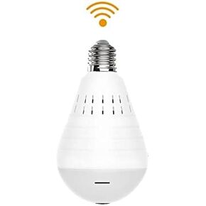 1080P Light Bulb Camera Garage Wireless Surveillance Camera Work with Alexa for Baby Room WiFi 2.4GHz E27-AOLANS in Kuwait