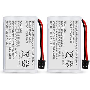 بطارية قابلة لإعادة الشحن BT-446 Ni-MH لUniden BT446 BT-1005 TRU9480 TXC-400TCX-80 Radio Shack TAD-3704 TAD-3815 Interstate TEL0375 (800mAh 3. 6V) (2 بالعبوة) in Kuwait