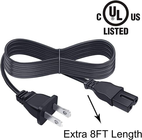 استبدال سلك الطاقة 8 أقدام مدرج في UL لأخيه CE-8080PRW CE-1100PRW Singer XA2815051 Husqvarna Viking 1002LCD 1003LCD White Pfaff Janome 8050 2030DC كابل تيار متردد لآلة الخياطة in Saudi Arabia