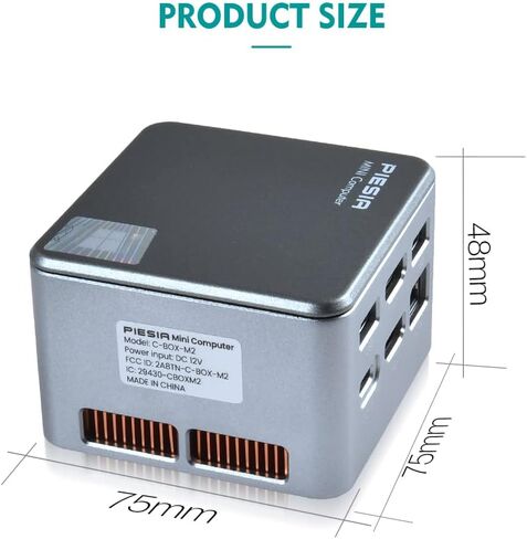 PIESIA C-Box-M2 Mini PC Aluminum Body 11th gen Intel N5105,Windows 11 Pro, 8GB RAM 256G SSD, Support 4K Dual HDMI Output, USB3.0, Dual-Band WiFi5, BT and MicroSD Slot in Saudi Arabia