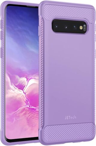 JETech Slim Fit Case for Samsung Galaxy S10, Thin Phone Cover with Shock-Absorption and Carbon Fiber Design (Blue) in Kuwait