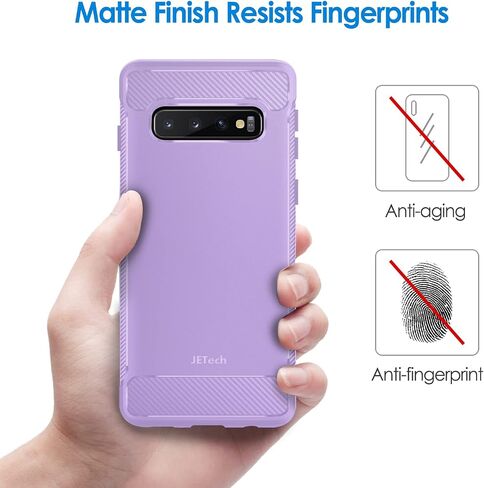 JETech Slim Fit Case for Samsung Galaxy S10, Thin Phone Cover with Shock-Absorption and Carbon Fiber Design (Blue) in Kuwait