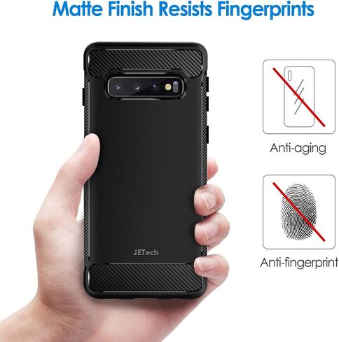 JETech Slim Fit Case for Samsung Galaxy S10, Thin Phone Cover with Shock-Absorption and Carbon Fiber Design (Blue) in Kuwait