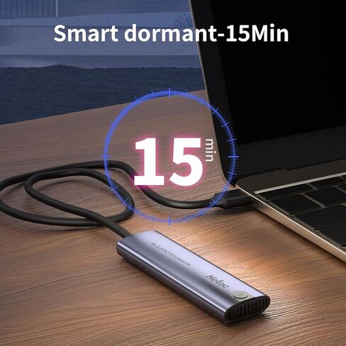 Netac NVMe SSD Enclosure USB 3.1 Gen2 (10Gbps) Tool-Free Aluminum USB C External SSD Enclosure, Supports M and B&M Keys for SATA and Nvme, and Size 2230/2242 /2260/2280 SSDs-WH51 in Kuwait