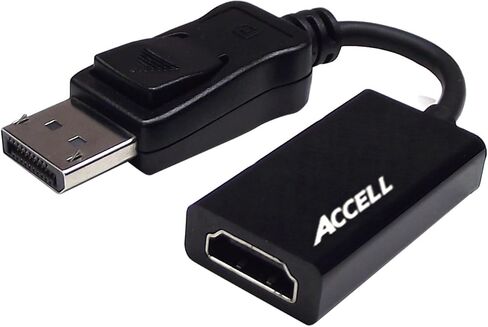 Accell DP to HDMI Adapter - DisplayPort to HDMI Active Adapter - AMD Eyefinity Certified, 4K UHD @ 30Hz, 1920X1080 @ 120Hz - Polybag, Model:B086B-003B-2 in Kuwait