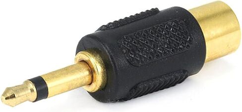 Monoprice 107146 3.5mm Mono Plug to RCA Jack Adaptor, Gold Plated Black & 107147 3.5mm Stereo Plug to RCA Jack Adaptor, Gold Plated, Black in Saudi Arabia