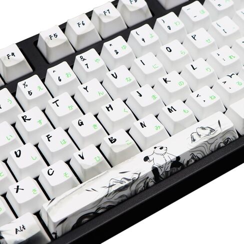 MOLGRIA Keycaps 68 Set Ink Panda لـ 68 مفتاحًا للوحة المفاتيح، أغطية مفاتيح مخصصة PBT OEM مع أداة سحب غطاء المفاتيح للوحة مفاتيح الألعاب Cherry MX Gateron Khail in Kuwait