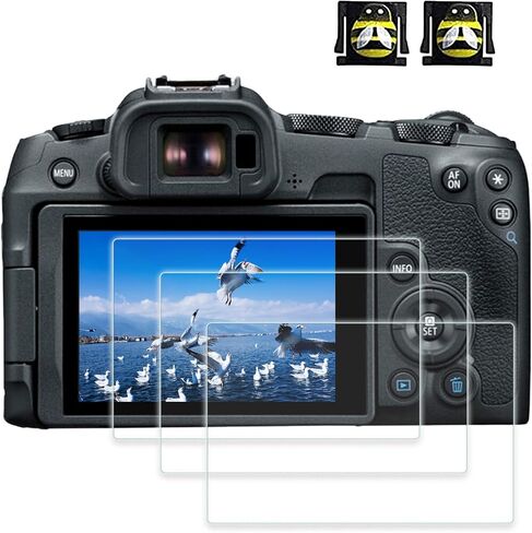 واقي شاشة ZLMC لكاميرا Canon EOS R8 الرقمية، مضاد للفقاعات والخدوش وبصمات الأصابع، زجاج مقسى 9H، زجاج مقسى EOSR8 0.3 مم (3+2 عبوة) in Saudi Arabia