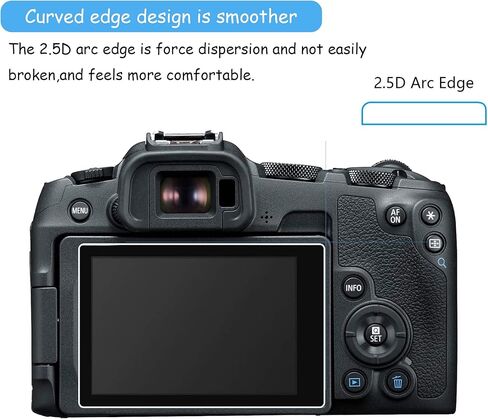 واقي شاشة ZLMC لكاميرا Canon EOS R8 الرقمية، مضاد للفقاعات والخدوش وبصمات الأصابع، زجاج مقسى 9H، زجاج مقسى EOSR8 0.3 مم (3+2 عبوة) in Saudi Arabia