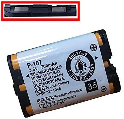 بطارية هاتف لاسلكية OXWINOU 3.6 فولت 700 مللي أمبير في الساعة HHR-P107 قابلة لإعادة الشحن متوافقة مع هاتف باناسونيك HHR-P107 HHRP107 HHR-P107A HHRP107A هاتف لاسلكي (عبوة من 3) in Kuwait