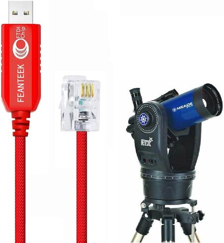 كابل Feanteek USB إلى RJ12 لكابل Meade #507 LX200 وLX-ACF موديلات Meade LX600 تلسكوبات ترقية كابل وحدة التحكم (3M) in Kuwait