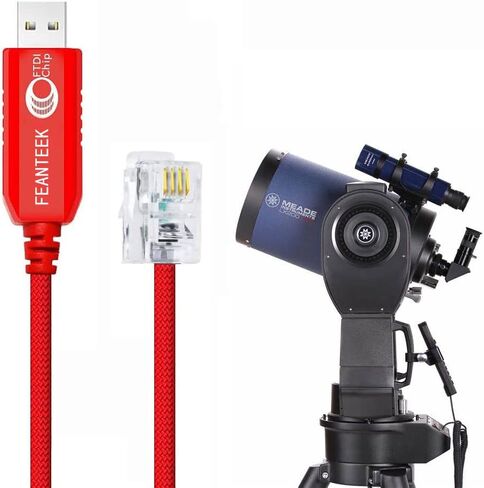 كابل Feanteek USB إلى RJ12 لكابل Meade #507 LX200 وLX-ACF موديلات Meade LX600 تلسكوبات ترقية كابل وحدة التحكم (3M) in Kuwait