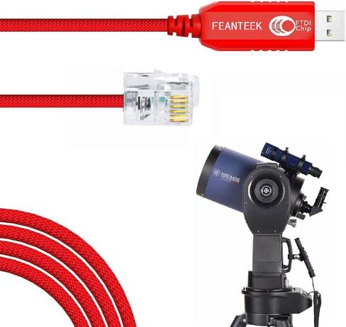 كابل Feanteek USB إلى RJ12 لكابل Meade #507 LX200 وLX-ACF موديلات Meade LX600 تلسكوبات ترقية كابل وحدة التحكم (3M) in Kuwait