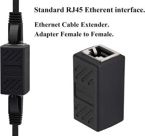 AAOTOKK RJ45 Coupler, in Line Network RJ45 Female to Female Ethernet Extension Adapter, LAN Connector Inline Network Connectors for Cat5/Cat5e/Cat6/Cat6e Ethernet Cable(Blue-2 Pack) in Saudi Arabia