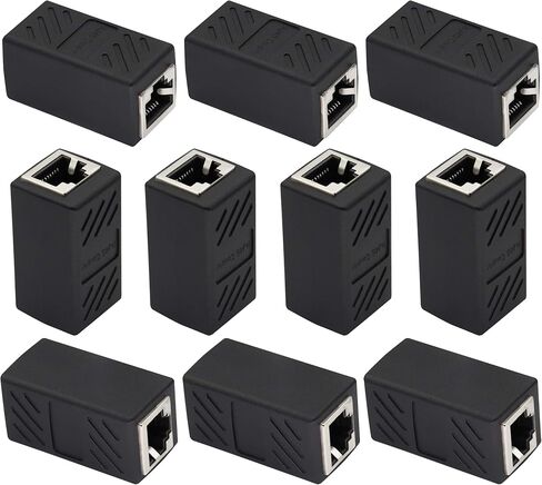 AAOTOKK RJ45 Coupler, in Line Network RJ45 Female to Female Ethernet Extension Adapter, LAN Connector Inline Network Connectors for Cat5/Cat5e/Cat6/Cat6e Ethernet Cable(Blue-2 Pack) in Saudi Arabia