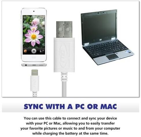كابل RNDs Lightning إلى USB بطول 6 أقدام لأجهزة Apple iPhone وiPad (Pro، Air، Mini) [معتمد من Apple MFi] (6 أقدام/1.8 متر/أسود) in Kuwait
