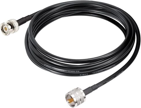 Eightwood UHF PL259 Male to BNC Male RG58 Coax Cable 10 Feet in Saudi Arabia